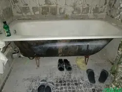 Cast iron bathtub photo