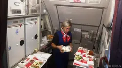 Airplane kitchen photo