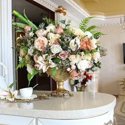 Bouquet In The Kitchen Photo