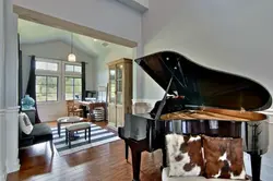 Living room with piano photo