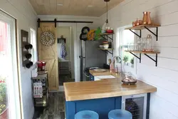 Kitchen in a trailer photo