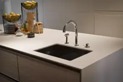 Kitchen with thin countertop photo