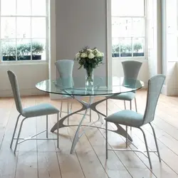 Glass chairs for kitchen photo