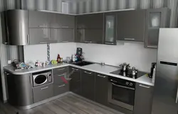 Кухни из пластика серые фото