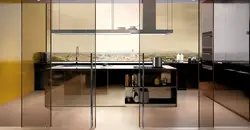 Glass door to the kitchen photo