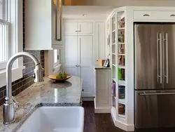 Kitchen with large cabinet photo