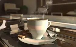 Чашка Кофе На Кухне Фото