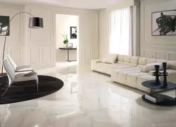White laminate flooring in the living room photo
