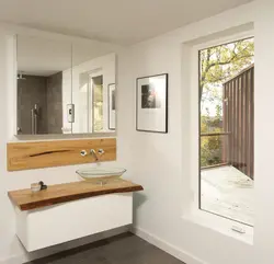 Bathroom with large countertop photo