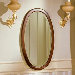 Hallway with oval mirror photo