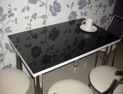 Черные столы на кухню фото