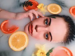 Апельсин қосылған ваннадағы фото