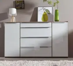 White chest of drawers in the hallway photo