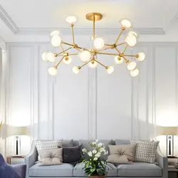 White Chandeliers In The Living Room Photo