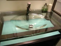Ваннаға арналған шыны раковиналардың фотосуреті