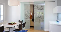 Glass door to bedroom photo