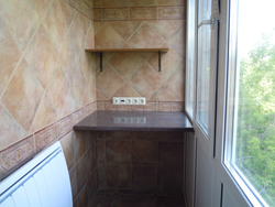 Loggia wall tiles photo