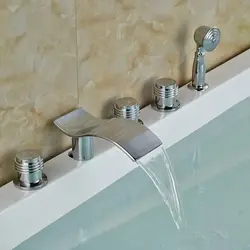 Photo of a bathtub with a tap in the middle