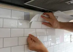 Plastic tiles for kitchen photo