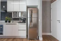 Refrigerator In A Box In The Kitchen Photo