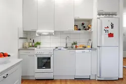 Refrigerator in a box in the kitchen photo