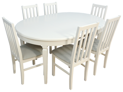 Round white table for the kitchen photo