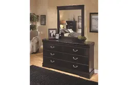Chest of drawers with mirror in the living room photo