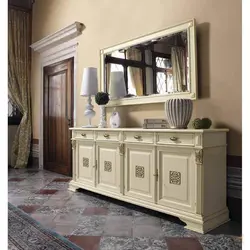 Chest of drawers with mirror in the living room photo