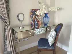 Console with mirror in the bedroom photo