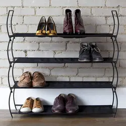 Shoe rack in the hallway photo