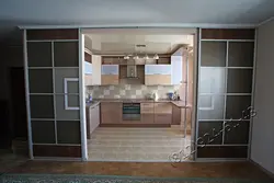 Door in the kitchen in Khrushchev photo