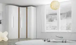 White corner wardrobe for bedroom photo