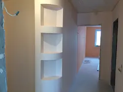Plasterboard cabinets in the hallway photo