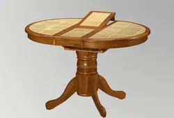 Круглые деревянные столы для кухни фото