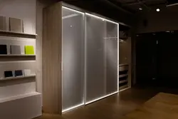 Hallway cabinet with lighting photo