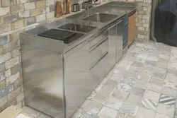 Countertop аз пӯлоди зангногир барои акс ошхона