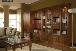 Photo of wooden furniture for the living room