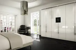 White Glossy Bedroom Wardrobe Photo