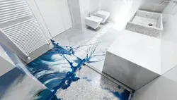 Water on the bathroom floor photo