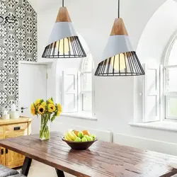 Chandelier for the kitchen in Scandinavian style photo