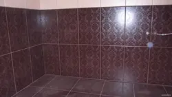 Grout for beige tiles in the bathroom photo