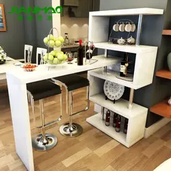Bar counter for the kitchen with drawers photo