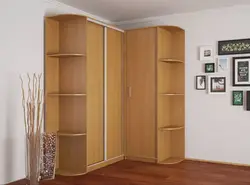 Corner wardrobe with chest of drawers in the bedroom photo