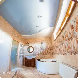 Натяжной потолок в ванной комнате отзывы фото