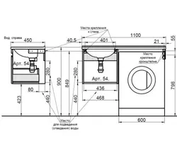 Размеры стиральной машины под раковину в ванной фото