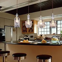Светильники над барной стойкой на кухне подвесные фото