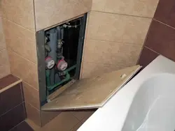 How to hide a hatch in a bathroom with tiles photo