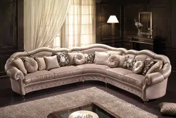 Corner sofa in the living room in a classic style photo