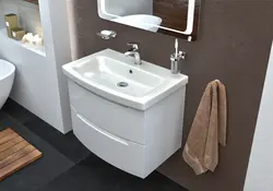 Подвесная тумба с раковиной для ванной 60 фото