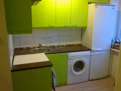 Фото кухни в хрущевке с холодильником и стиральной машиной фото